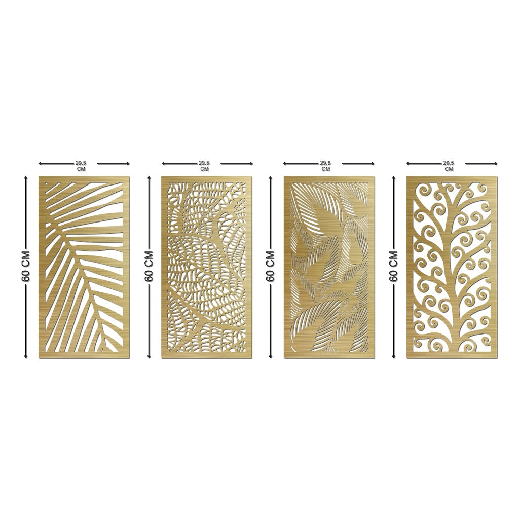Kit 4 Quadro Natureza Decoração Para Sala Grande Enfeite Elegante