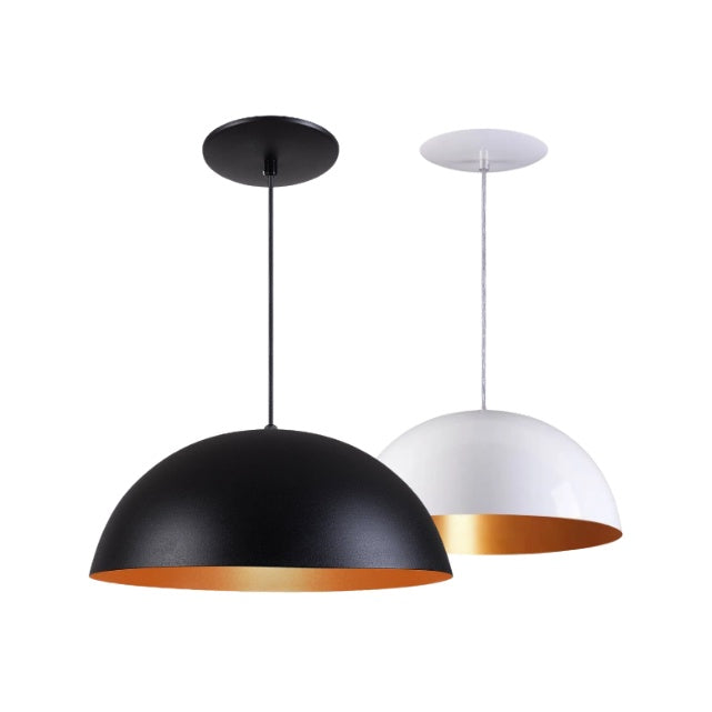 Pendente Meia Lua 34cm em Alumínio – Design Moderno e Sofisticado | Alma & Casa
