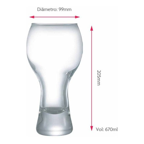 Copo para Cerveja Escura 670m 6Pcs : Aroma & Profundidade | Alma & Casa
