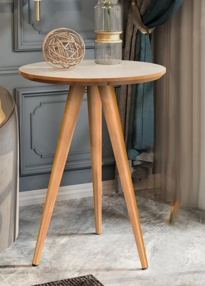 Conjunto de Mesas para Sala Classic Sofá Redonda com Pés Palito Decoração