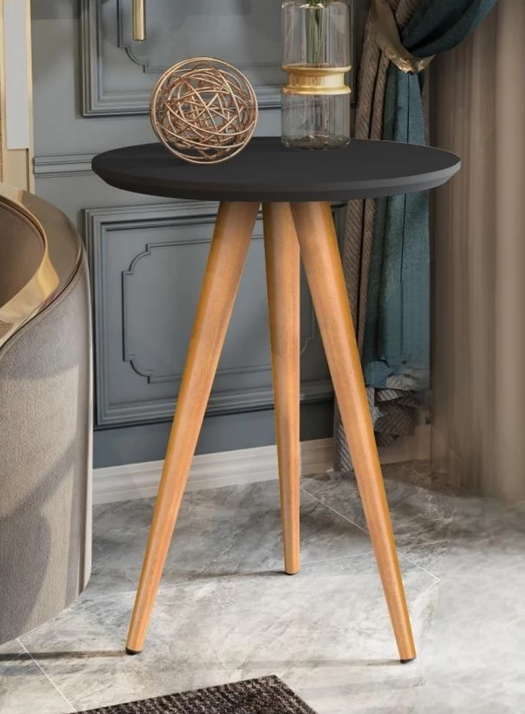 Conjunto de Mesas para Sala Classic Sofá Redonda com Pés Palito Decoração
