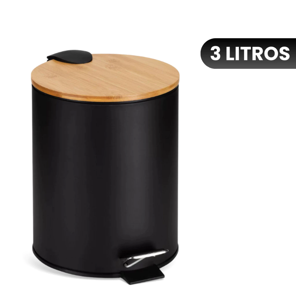 Lixeira Inox Bambu: Praticidade que Surpreende | Alma & Casa