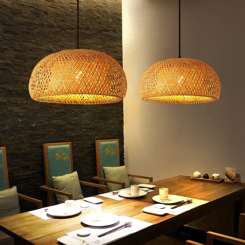 Luminária de Bambu – Iluminação Natural e Sofisticada para Seu Lar
