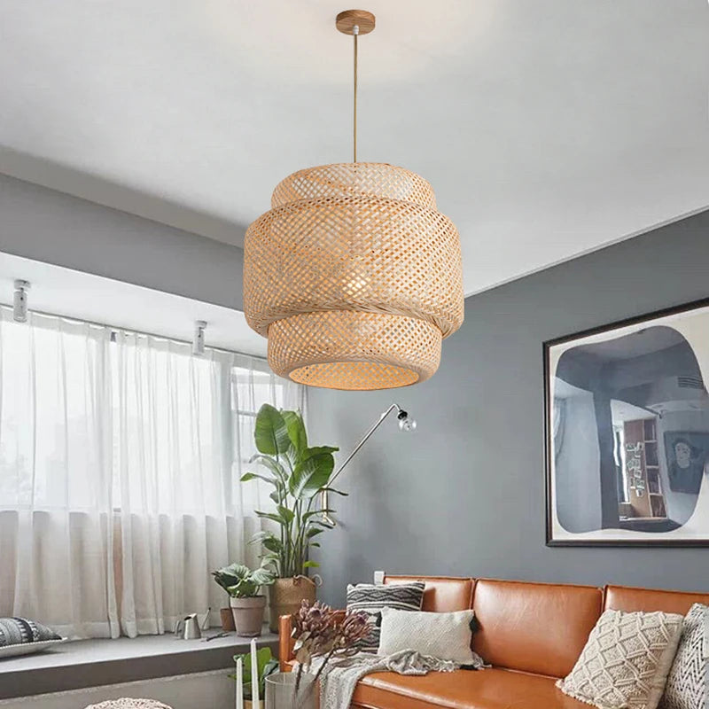 Luminária de Bambu – Iluminação Natural e Sofisticada para Seu Lar