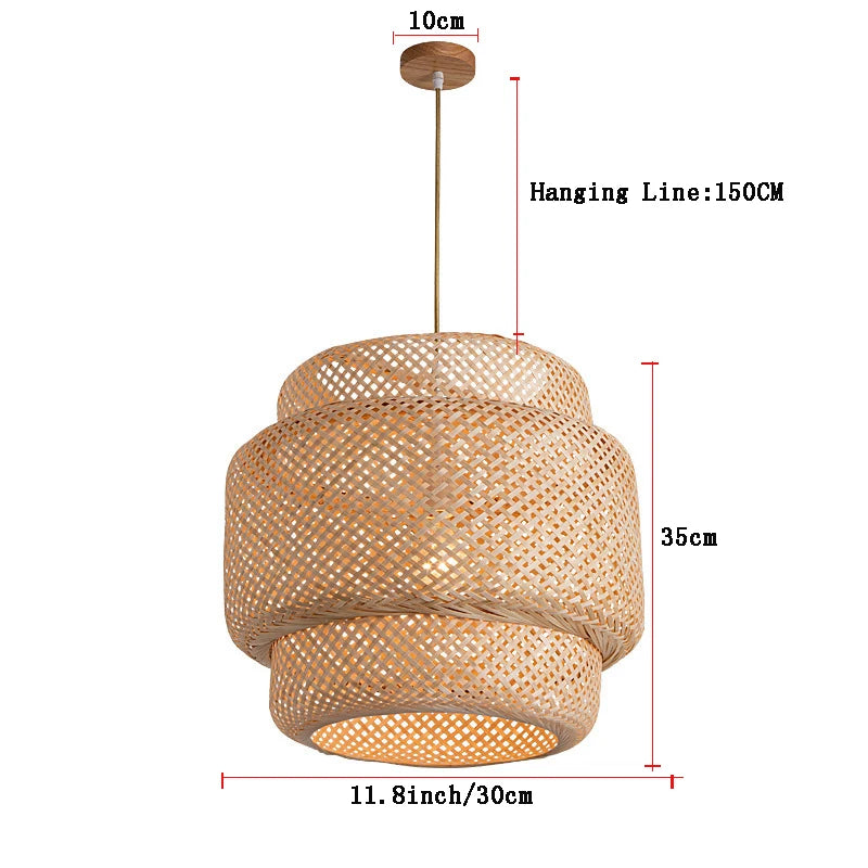 Luminária de Bambu – Iluminação Natural e Sofisticada para Seu Lar
