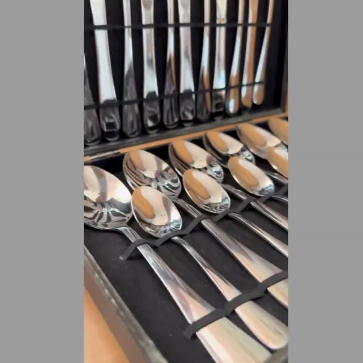 Talheres em Aço e Elegância com Maleta de Luxo 24 pcs | Alma & Casa