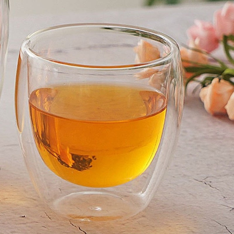 Copo Duplo Vidro 250ml: Design Térmico e Elegante | Alma & Casa