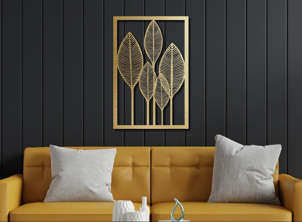 Quadro Arte e Leveza no Espaço em Folhas | Alma & Casa