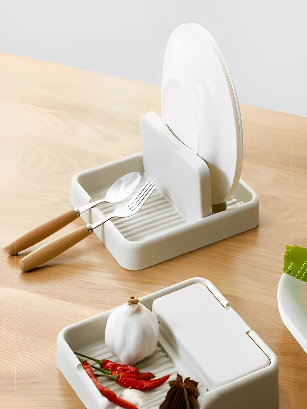 Suporte de Talheres e Tampas em Design Elegante | Alma & Casa