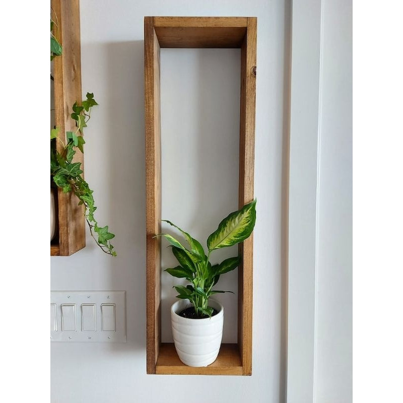 KIT2 Nichos Retangular Decorativos Organizador Madeira Pinus