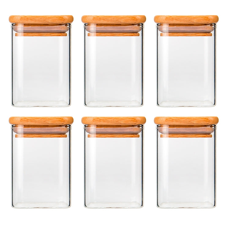 Potes de Vidro Bambu, 6 pcs - Organização com Estilo: | Alma & Casa