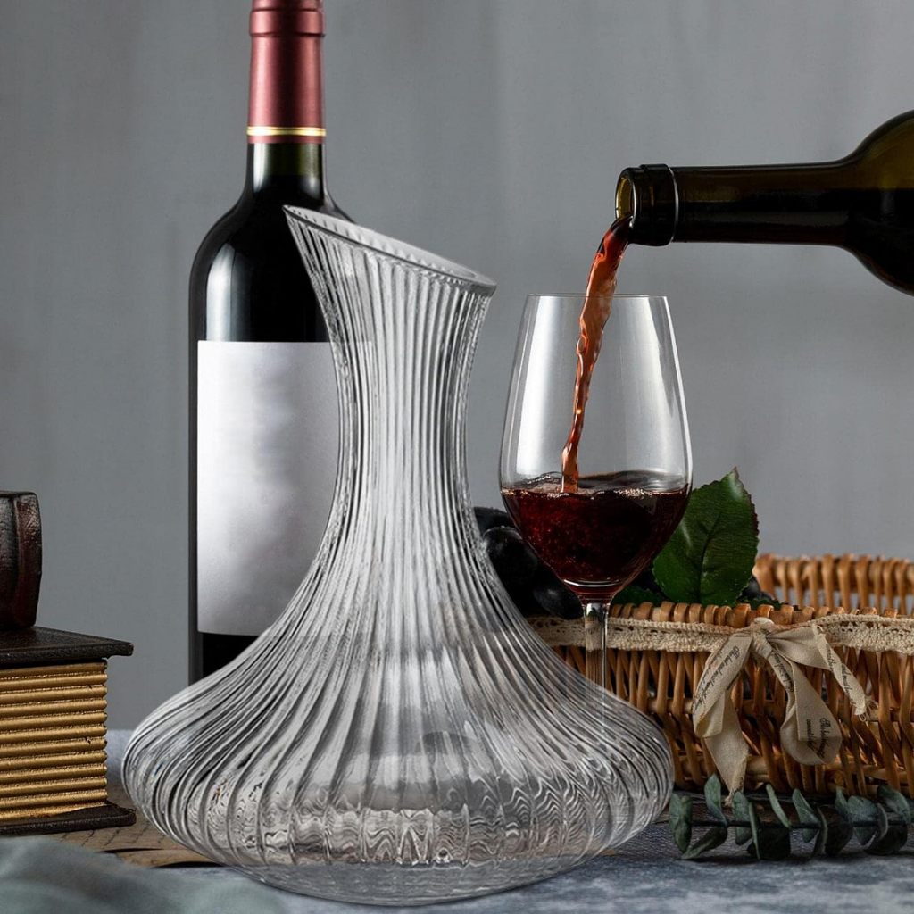 Decanter para Vinho Canelado: Elegância e Harmonia | Alma & Casa