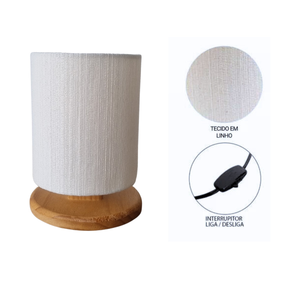 Abajur Cabeceira De Cama Decorativo Quarto Escritório sala Casa bivolt