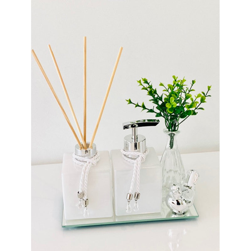Essência e Charme: Kit Lavabo Decorativo Completo | Alma & Casa