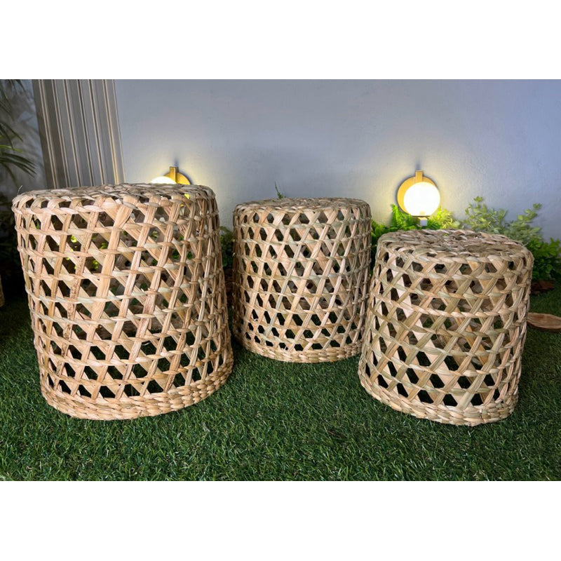 Cachepot Vazada em Palha Natural – Luz e Estilo 01pça | Alma & Casa.