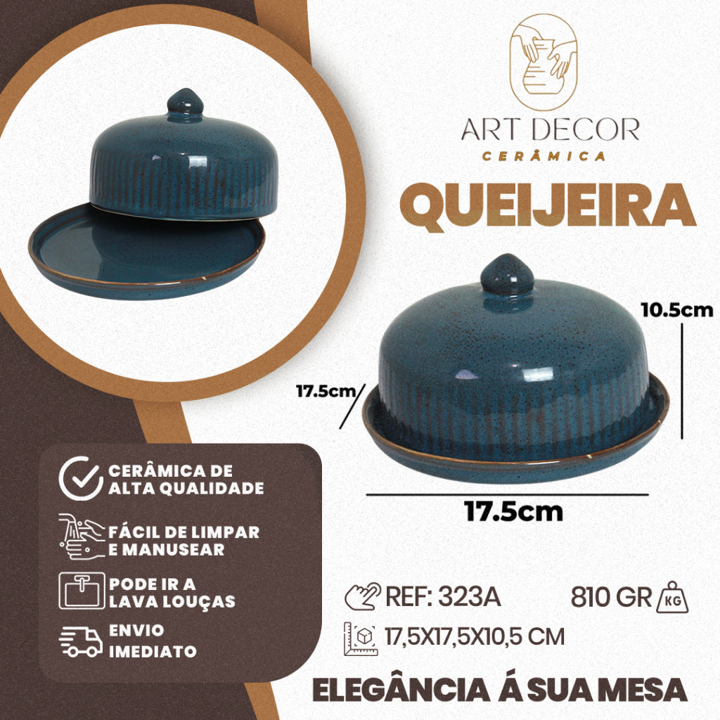 Queijeira Artesanal em Cerâmica: Elegância à Mesa | Alma & Casa