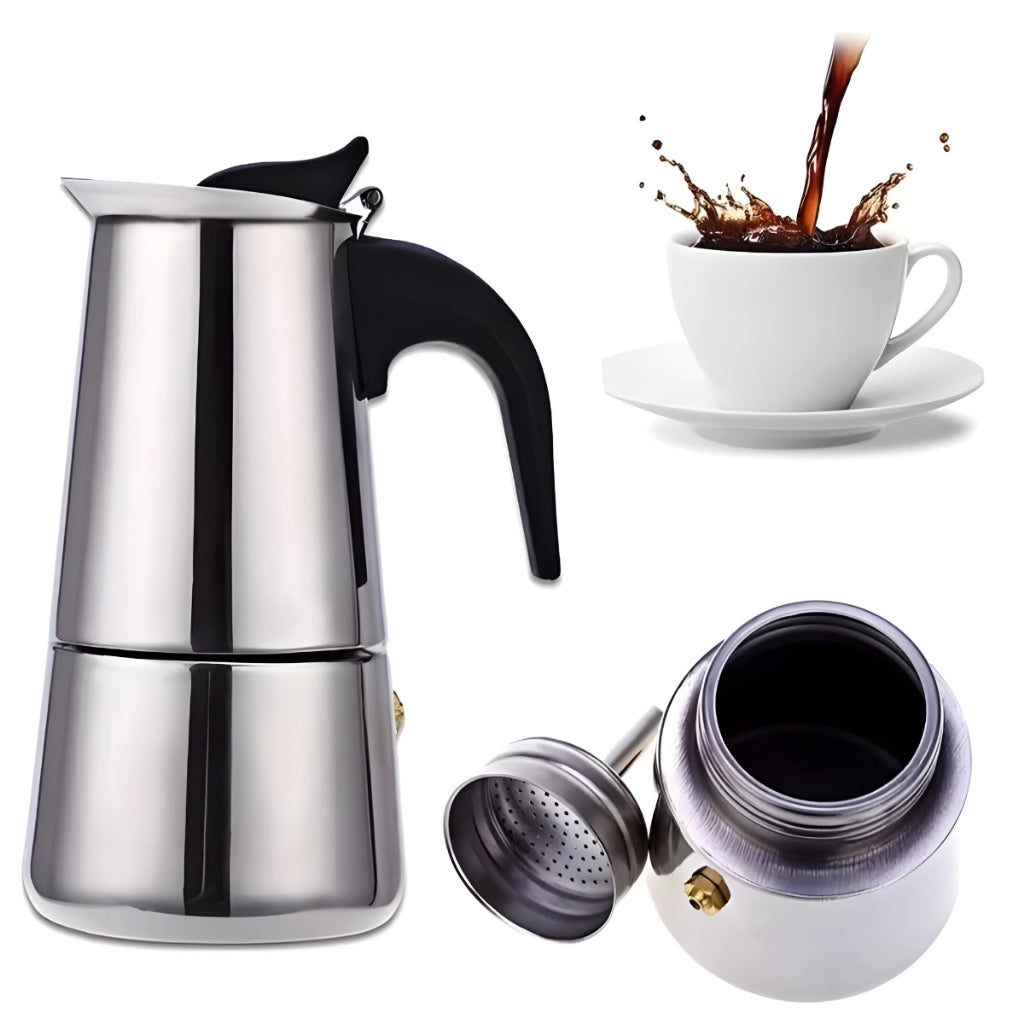 Cafeteira Italiana 450ml Clássica e Sofisticada | Alma & Casa