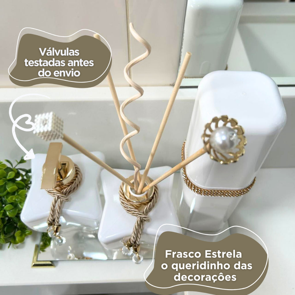 Kit Lavabo Grécial com Vidros Decorativos | Alma & Casa