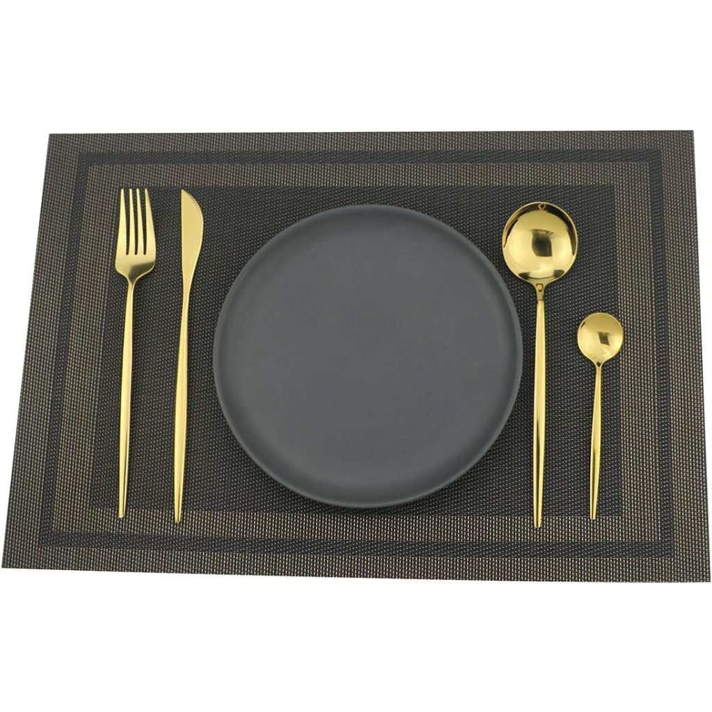 Talheres Sofisticação a Mesa em Dourado 24 pcs | Alma & Casa