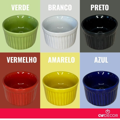 Ramequins Porcelana Colorida 150ml Elegantes | Alma & Casa