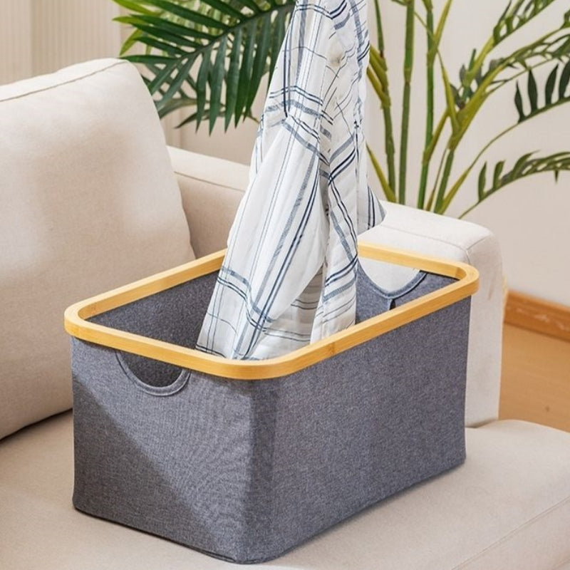 Cesto de Roupa Suja Lavanderia com tampa Forrado com Alça Quarto Banheiro