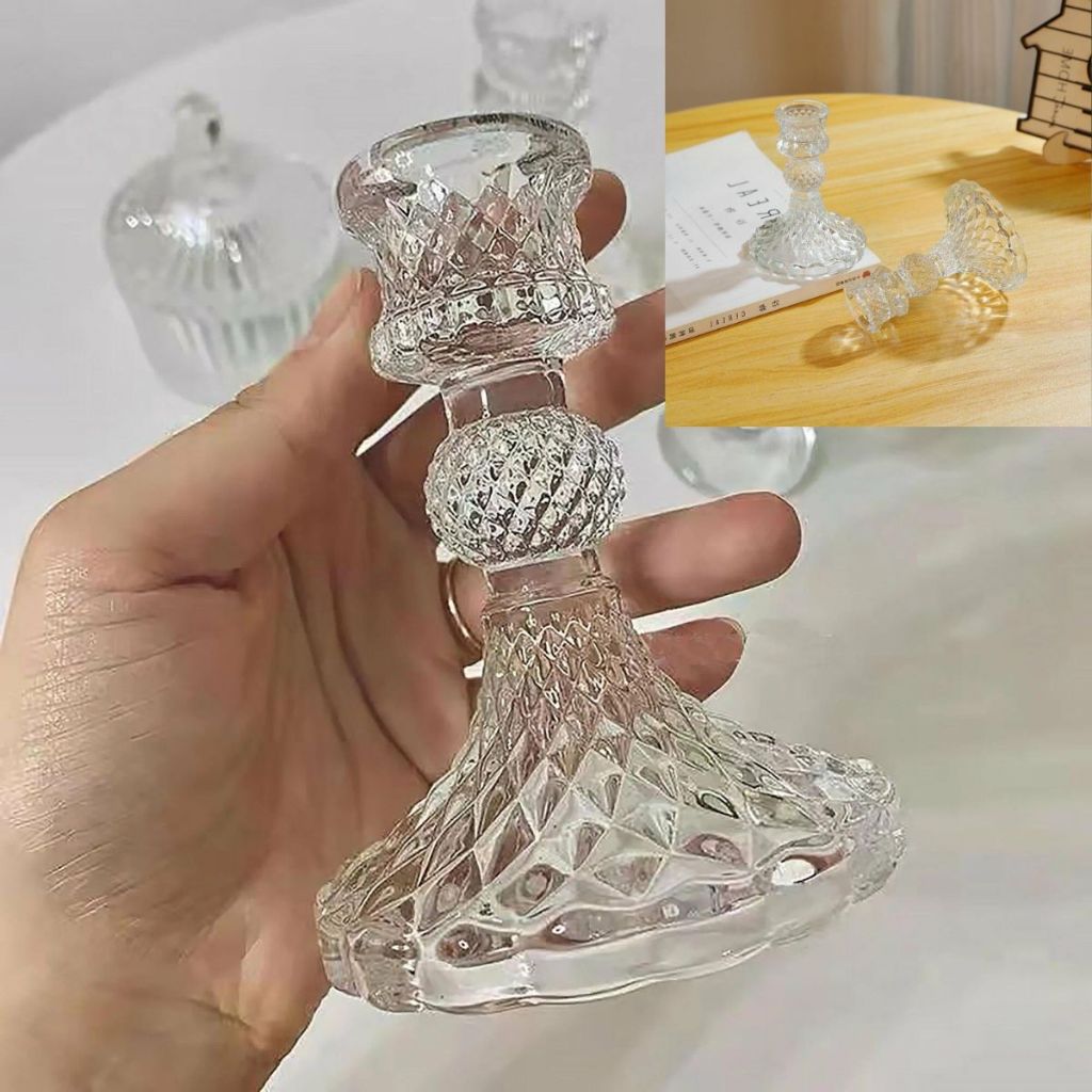 Castiçal de Vidro Decorativo Elegante | Alma & Casa