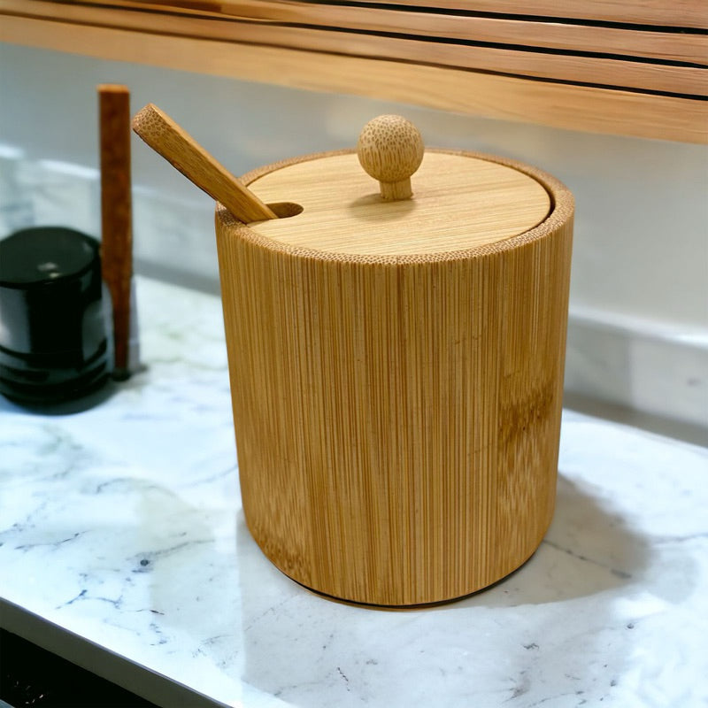 Açucareiro e Saleiro Bambu com Colher e Tampa | Alma & Casa