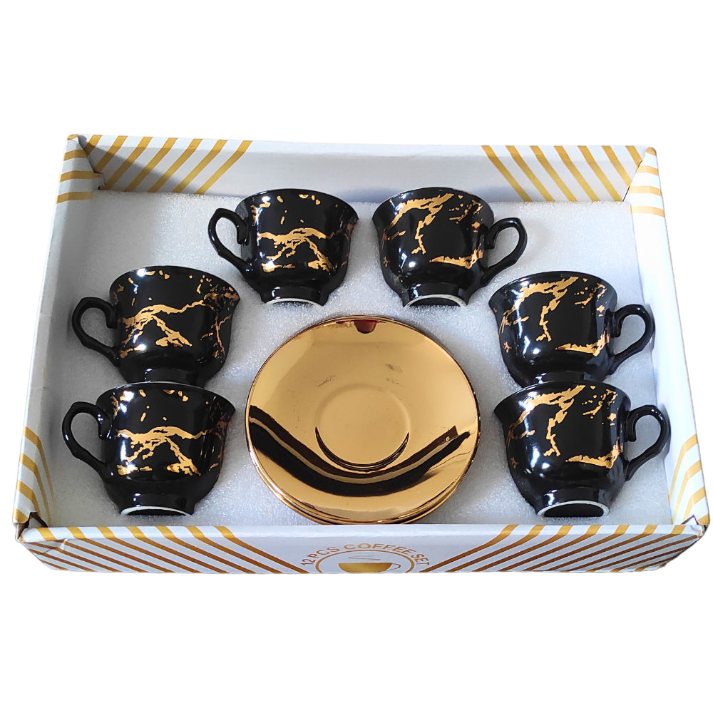 Conjunto com 6 Xícaras de Café com Pires Sofisticação em Cada Detalhe | Alma & Casa