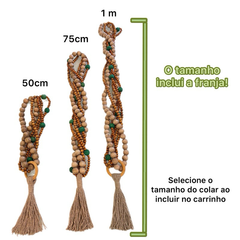Colar de Mesa Barroco Artesanal em Madeira | Alma & Casa