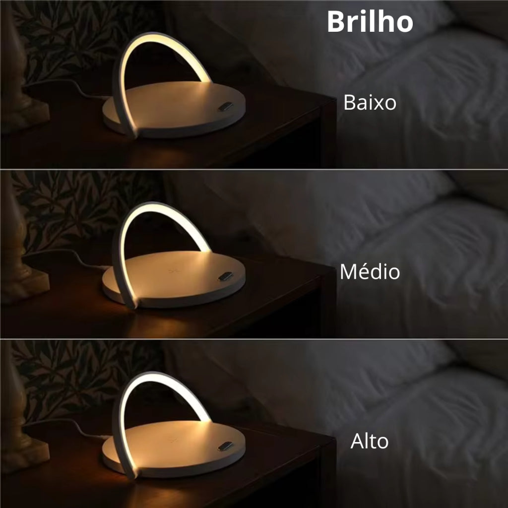 Luminária de Mesa LED com Carregador | Alma & Casa