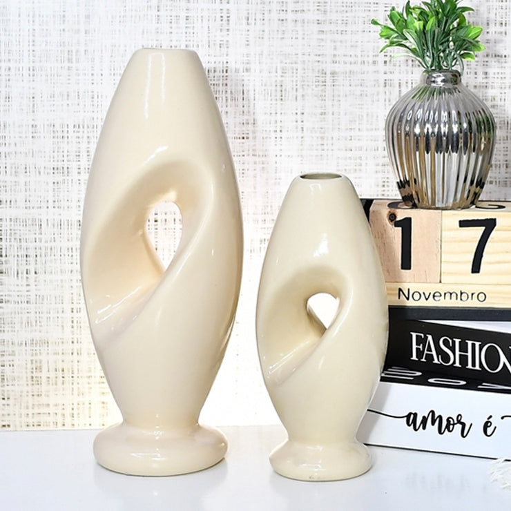 Dupla de Vasos em Cerâmica – Design Moderno | Alma & Casa