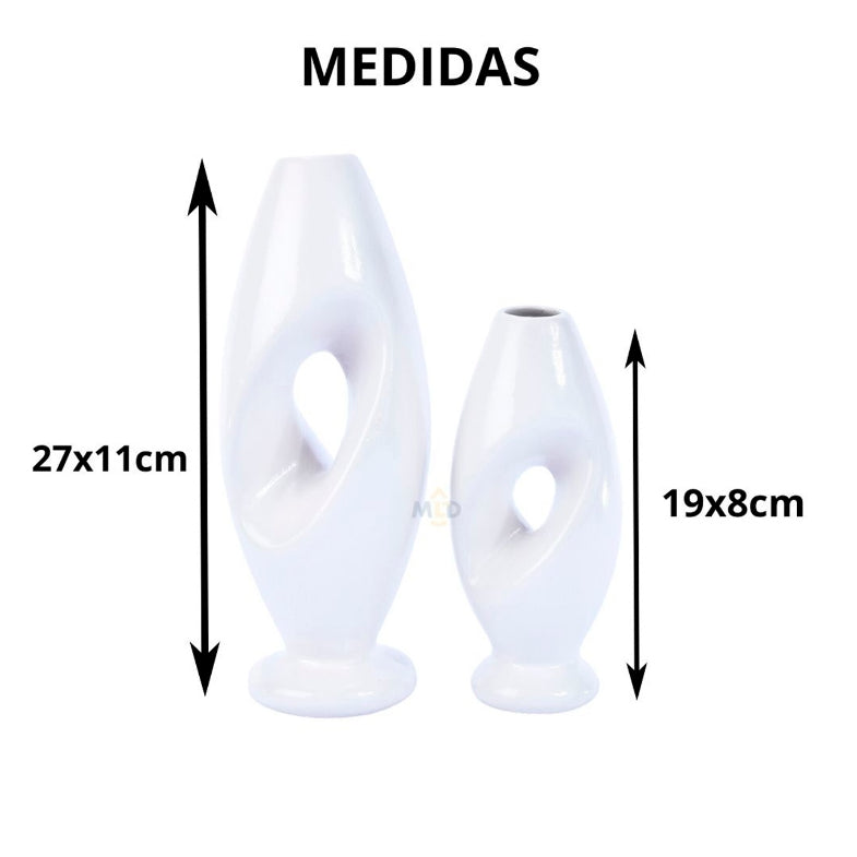 Dupla de Vasos em Cerâmica – Design Moderno | Alma & Casa