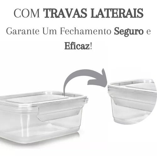 Conjunto Prátic de Potes Herméticos 750ml | Alma & Casa