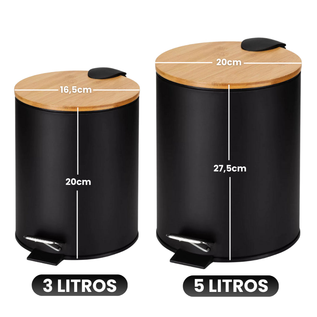 Lixeira Inox Bambu: Praticidade que Surpreende | Alma & Casa
