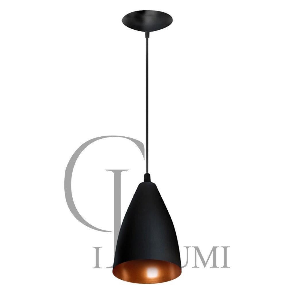 Kit 6 Pendentes Vegas Preto e Bronze | Alma & Casa