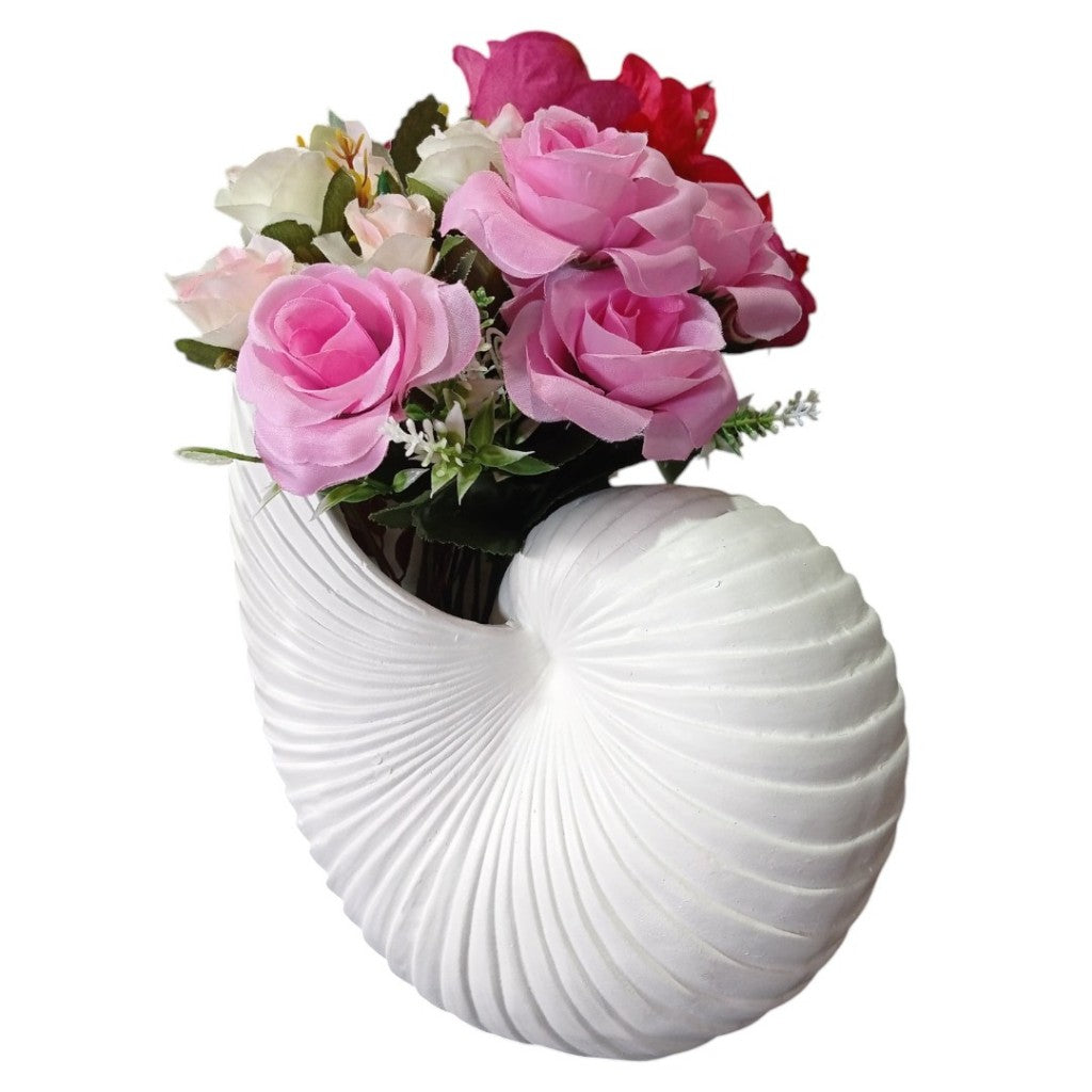 Vaso Cerâmica Concha do Mar – Decoração Costeira | Alma & Casa