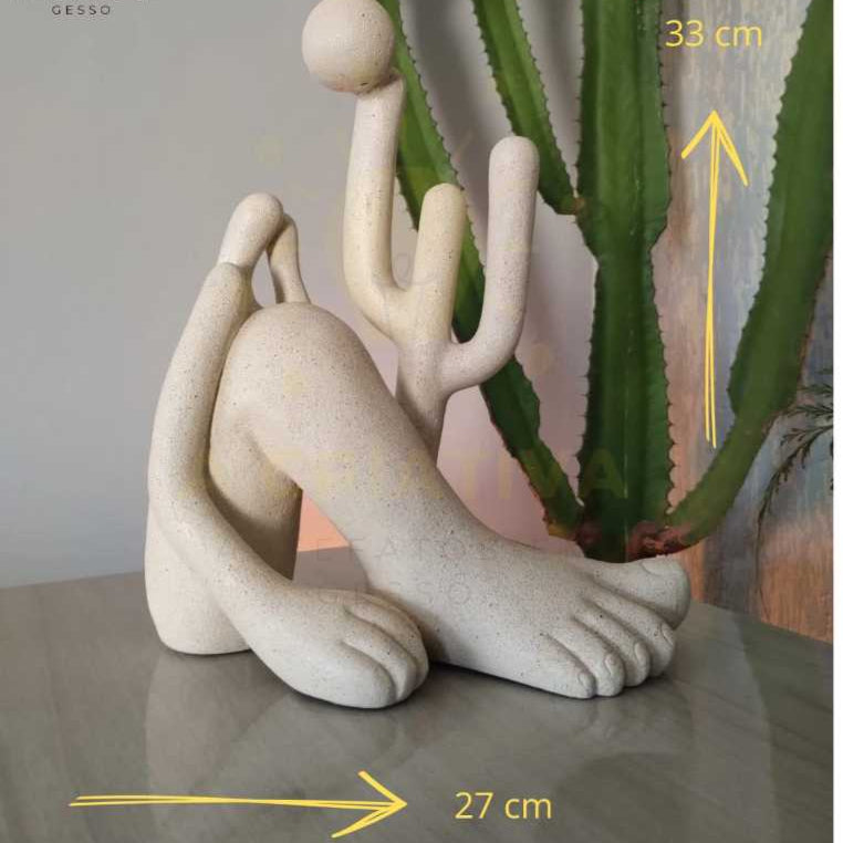 ESTATUA abaporu Escultura - Estatueta - Decoração em Gesso Decorado pç Promoção em Peças de Luxo