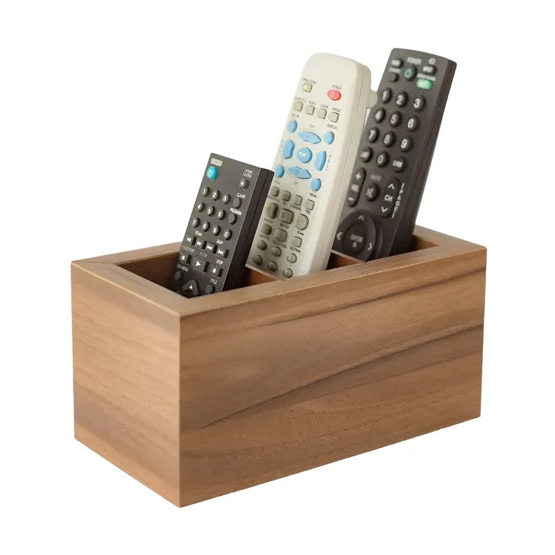 Porta-Controles em MDF com Divisórias Elegantes | Alma & Casa