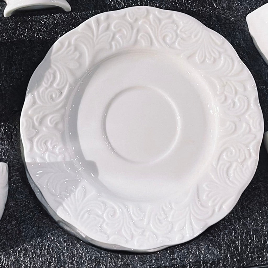 Conjunto de Xícaras em Porcelana Requinte 12pçc| Alma & Casa