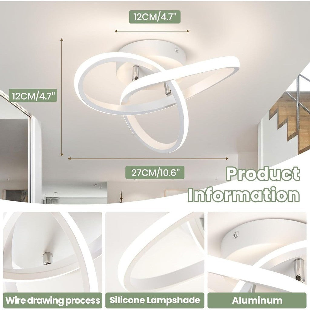 Lustre LED Contemporâneo em Design Escultural e Luz Suave | Alma & Casa