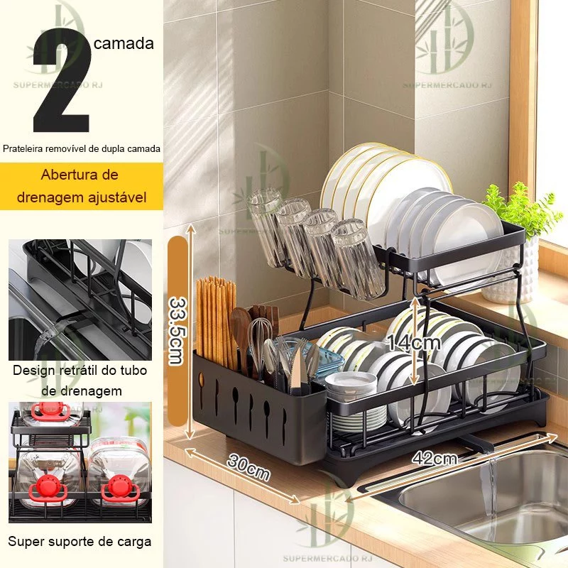 Escorredor Elegante e Funcional para Cozinha | Alma & Casa