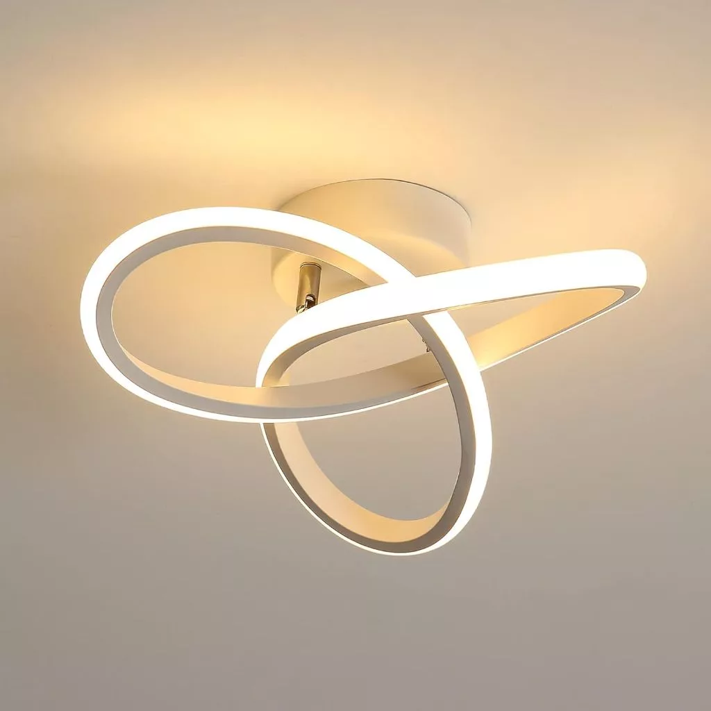 Lustre LED Contemporâneo em Design Escultural e Luz Suave | Alma & Casa