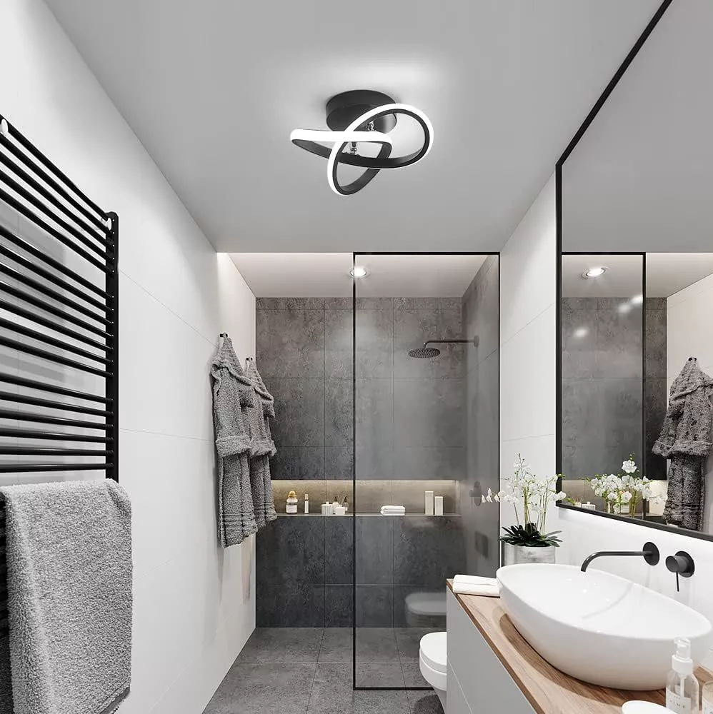 Lustre LED Contemporâneo em Design Escultural e Luz Suave | Alma & Casa