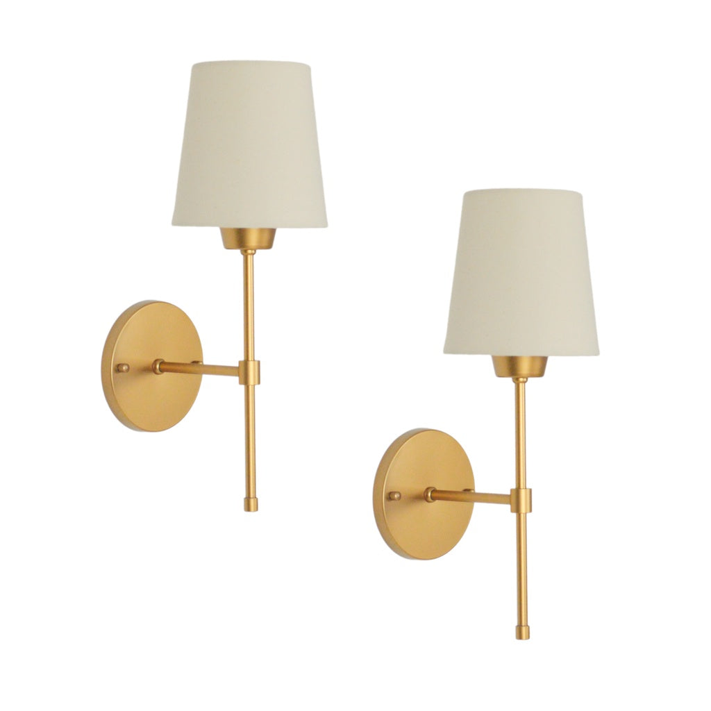Par de Arandelas Tocheiro Douradas – Elegância Clássica | Alma & Casa