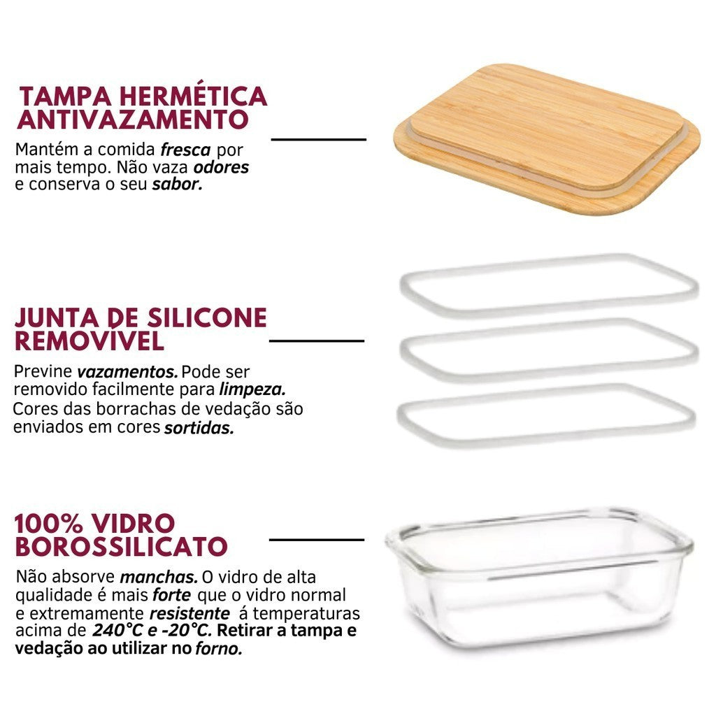 Pote de Vidro Borossilicato com Essência Natural 3 Peças| Alma & Casa