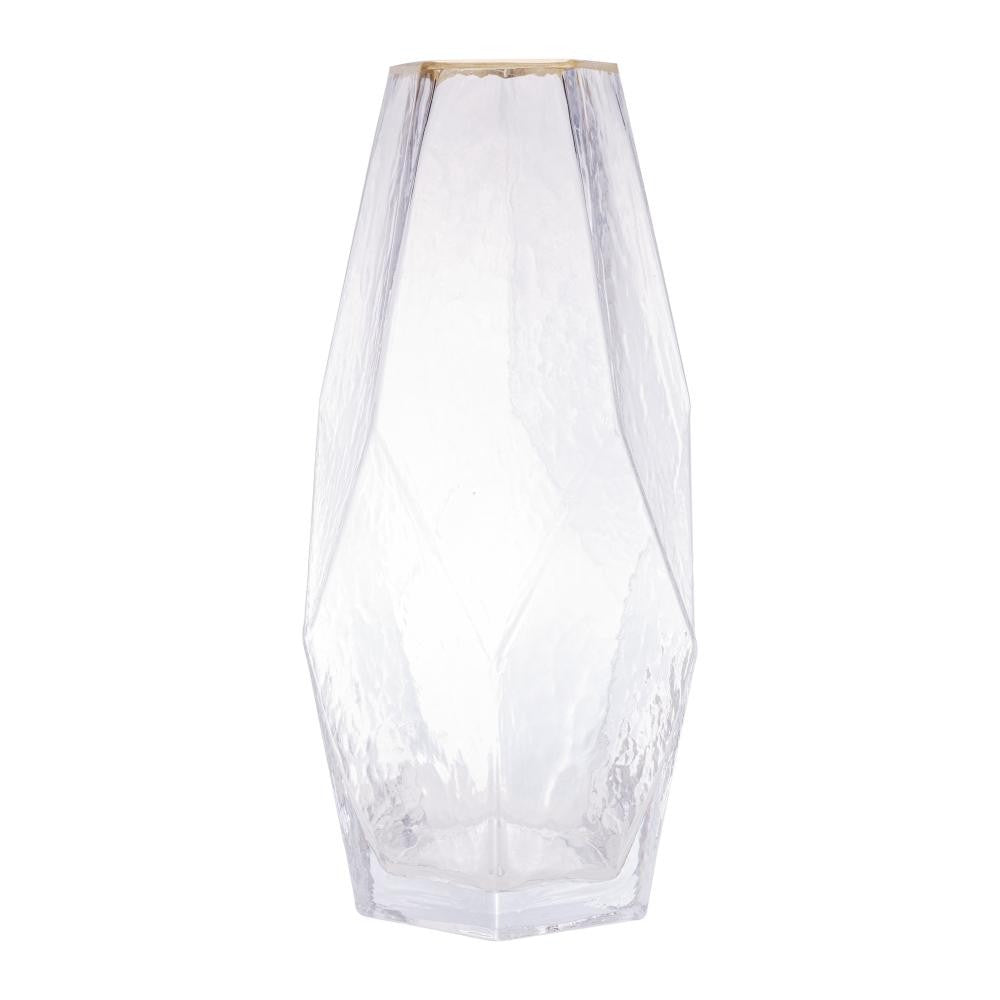 Vaso de Vidro Taj com Borda Dourada | Alma & Casa