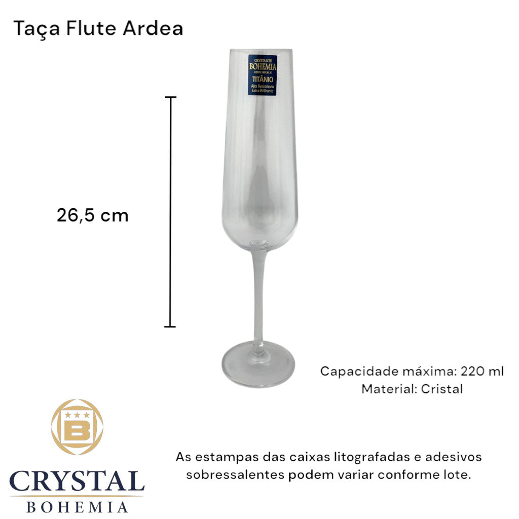 Brinde com Cristal: Taças Flauta Ardea 220ml | Alma & Casa