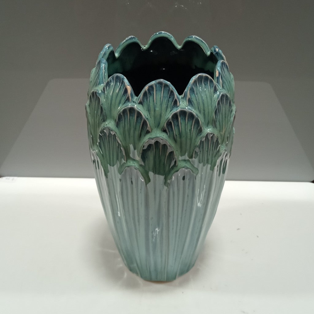 Vaso Azul em Cerâmica – Decoração Sofisticada | Alma & Casa