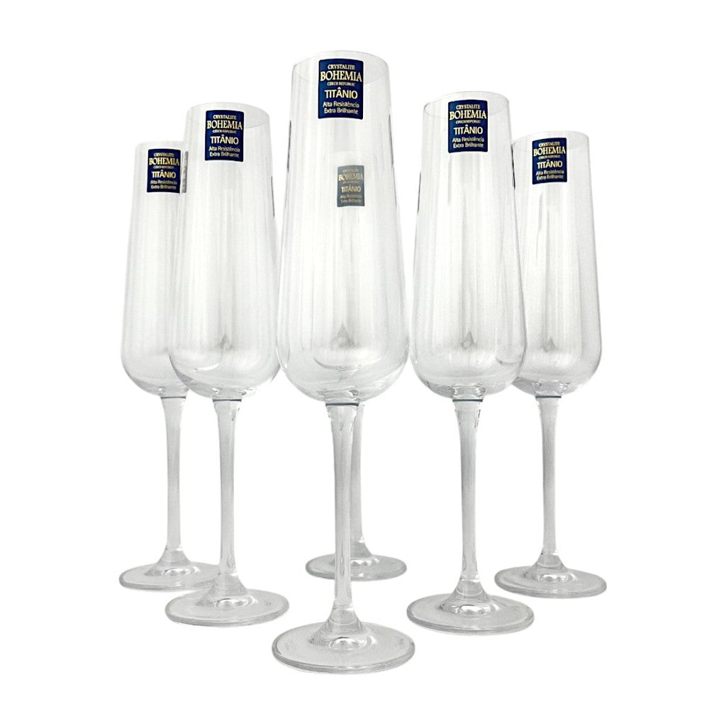 Brinde com Cristal: Taças Flauta Ardea 220ml | Alma & Casa