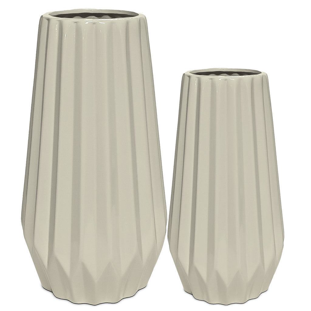 Par de Vasos Diamante em Cerâmica Contemporânea | Alma & Casa